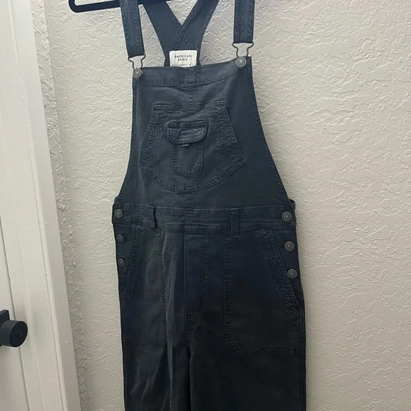 American Eagle Outfitters Black Denim Overalls - Picture 1 of 10